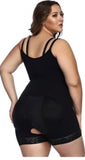 Black One Piece Slimming Shapewear with Open Crotch