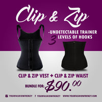 Clip and Zip Waist & Vest Shapewear Bundle